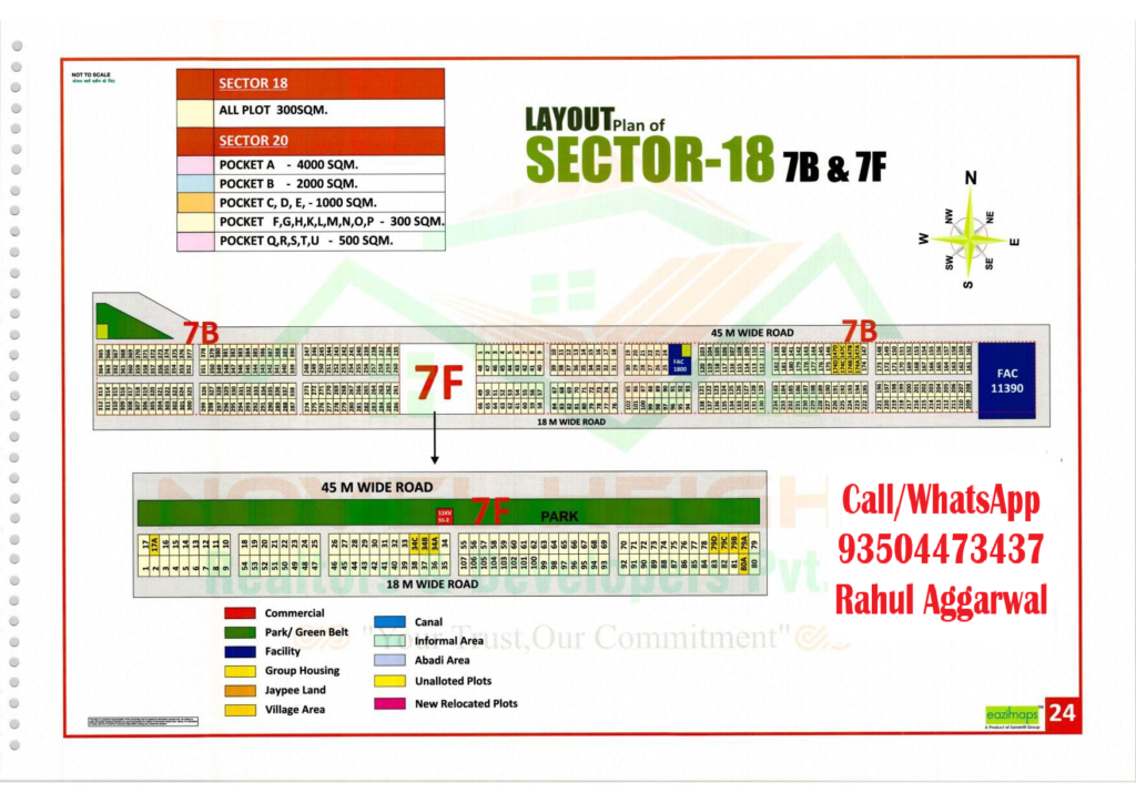 Yamuna Authority Sector 18 Pocket 7B & 7F-Yamuna Expressway YEIDA plots